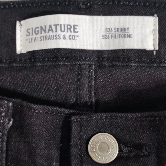 Signature by Levi Strauss jeans men's size W30/L32 Black colour Slim S26 Skinny - Picture 6 of 14